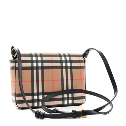 Burberry House Check Tartan Mix Hampshire Crossbody Antique Yellow Black 3 of 14