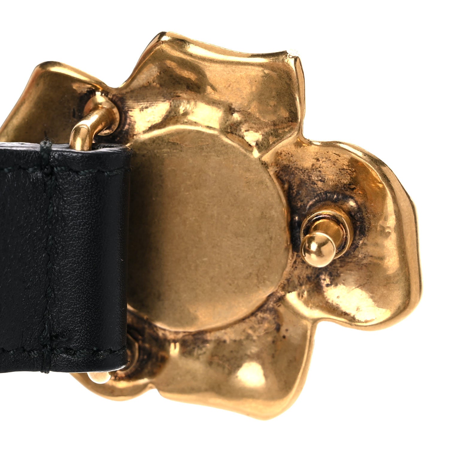 Gucci Calfskin Metal Flower Interlocking G Belt 70 28 Black 8 of 8