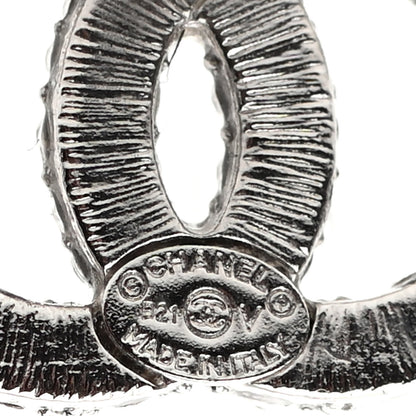 Chanel Crystal CC Earrings Silver 4 of 5