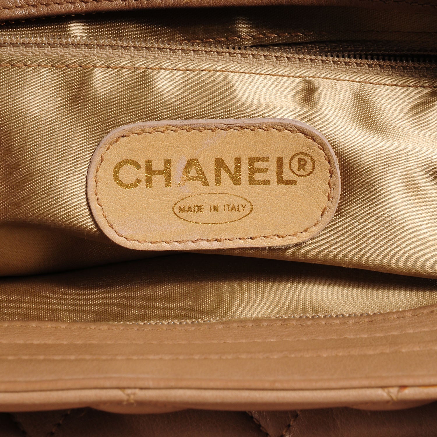 Chanel Lambskin Flap Shoulder Bag Beige 6 of 10