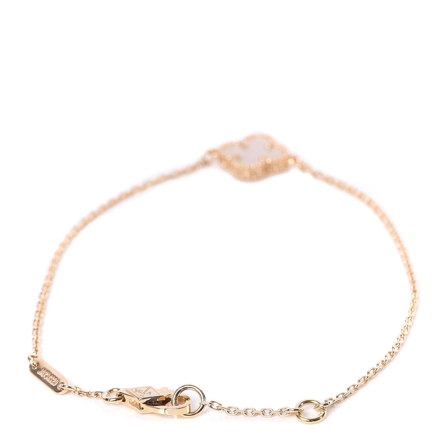 18K Yellow Gold Mother of Pearl Sweet Alhambra Bracelet