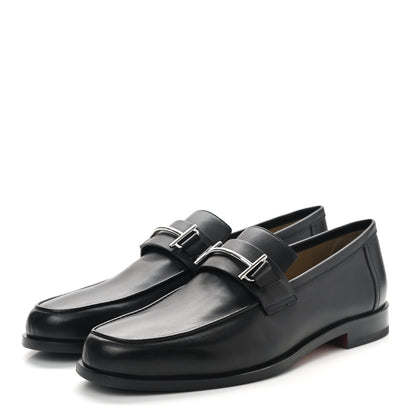 Hermes Calfskin Mens Sydney Loafer 41 Black 3 of 9