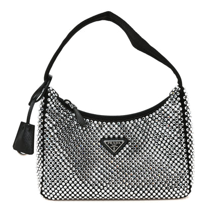 Prada Satin Crystal Mini Re-Edition 2000 Bag Cristal 1 of 10