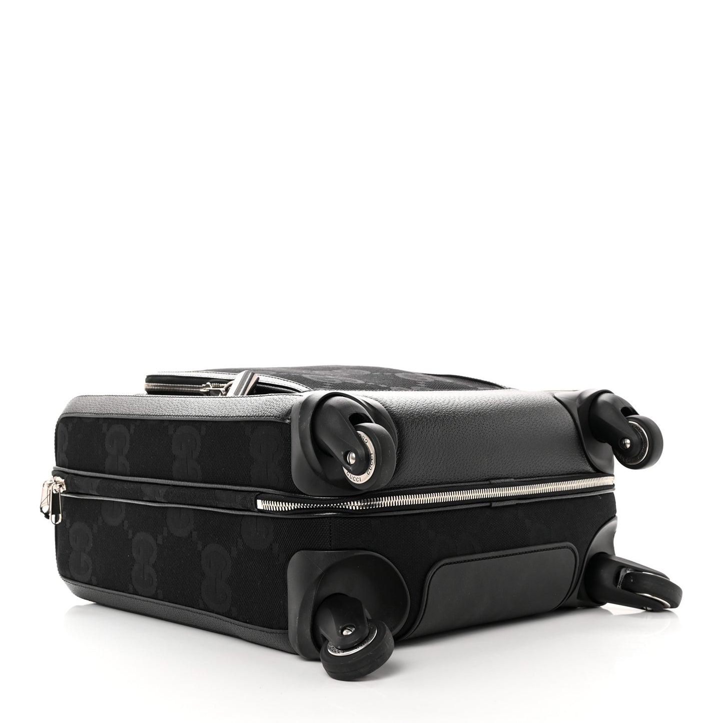 Monogram Jumbo GG Textured Dollar Calfskin Small Carry On Trolley Black