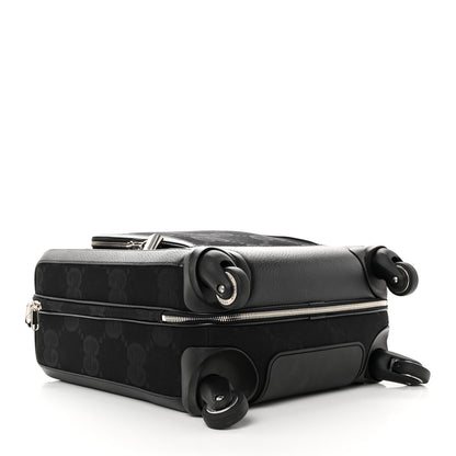 Gucci Monogram Jumbo GG Textured Dollar Calfskin Small Carry On Trolley Black 3 of 12