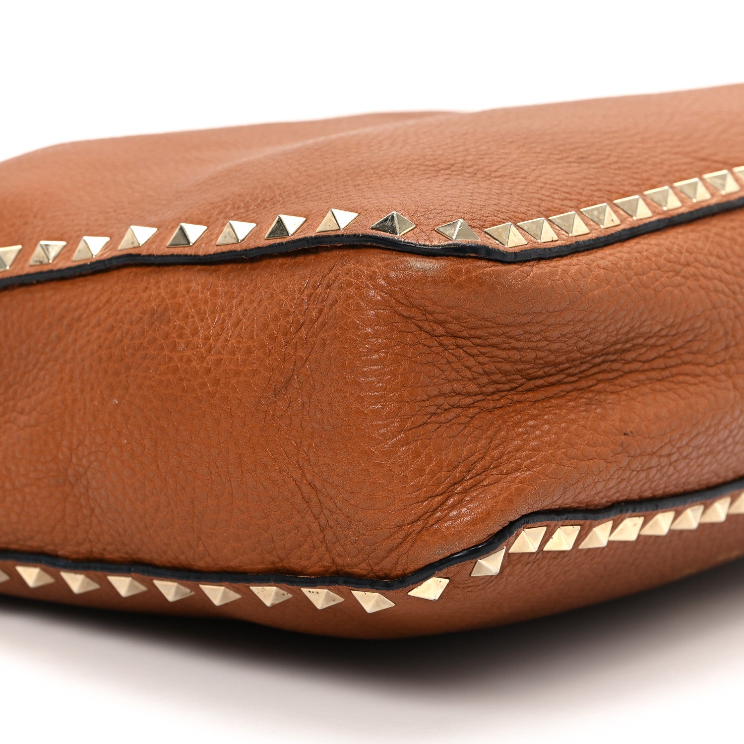 Valentino Garavani Pebbled Calfskin Large Rockstud Flip-Lock Messenger Bag Light Cuir 8 of 12