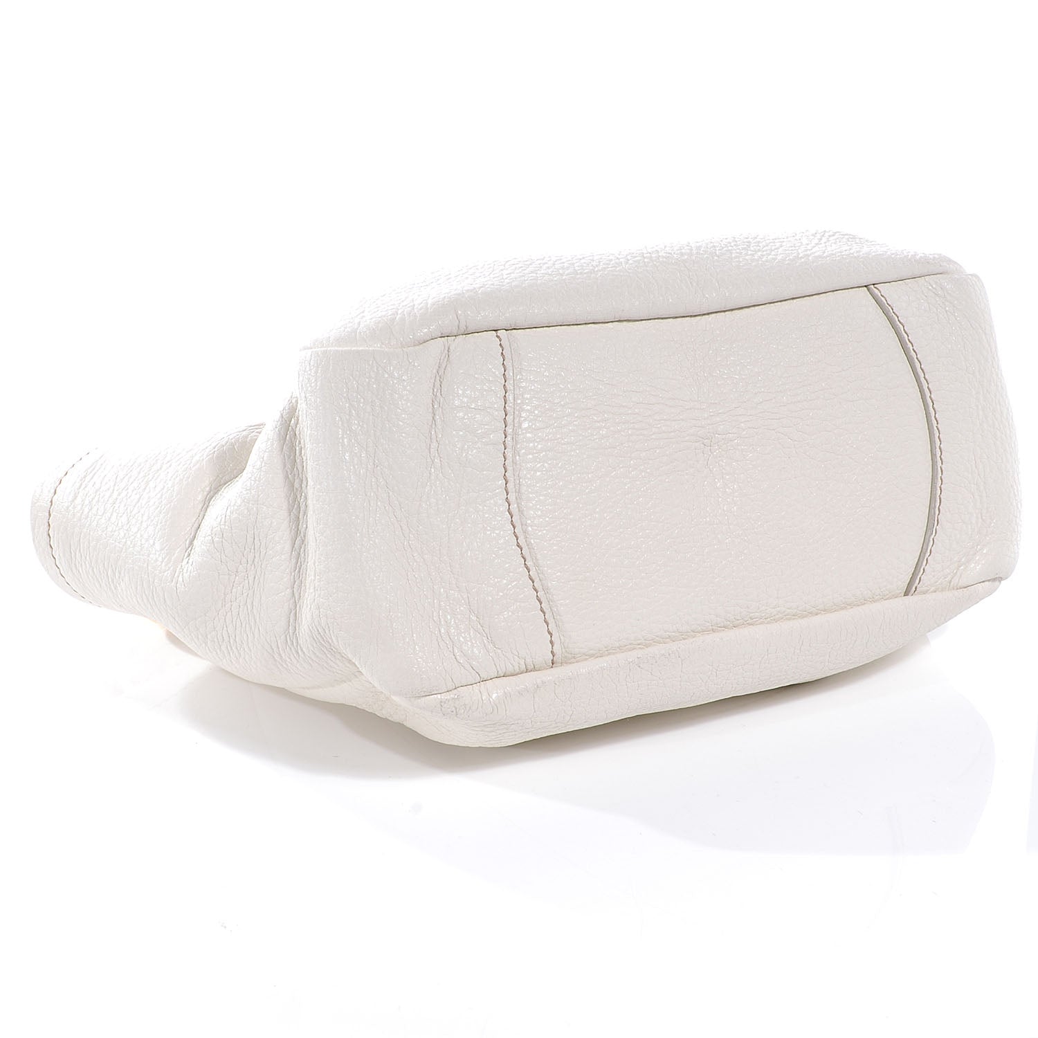 Prada Cervo Pleats Small Shoulder Bag Talco 4 of 9