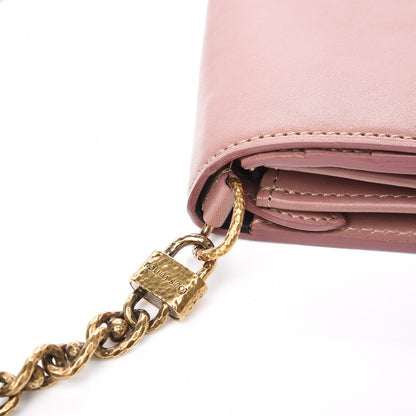 Louis Vuitton Cuir Boudoir Sarah Chain Wallet Rose Velours 7 of 7
