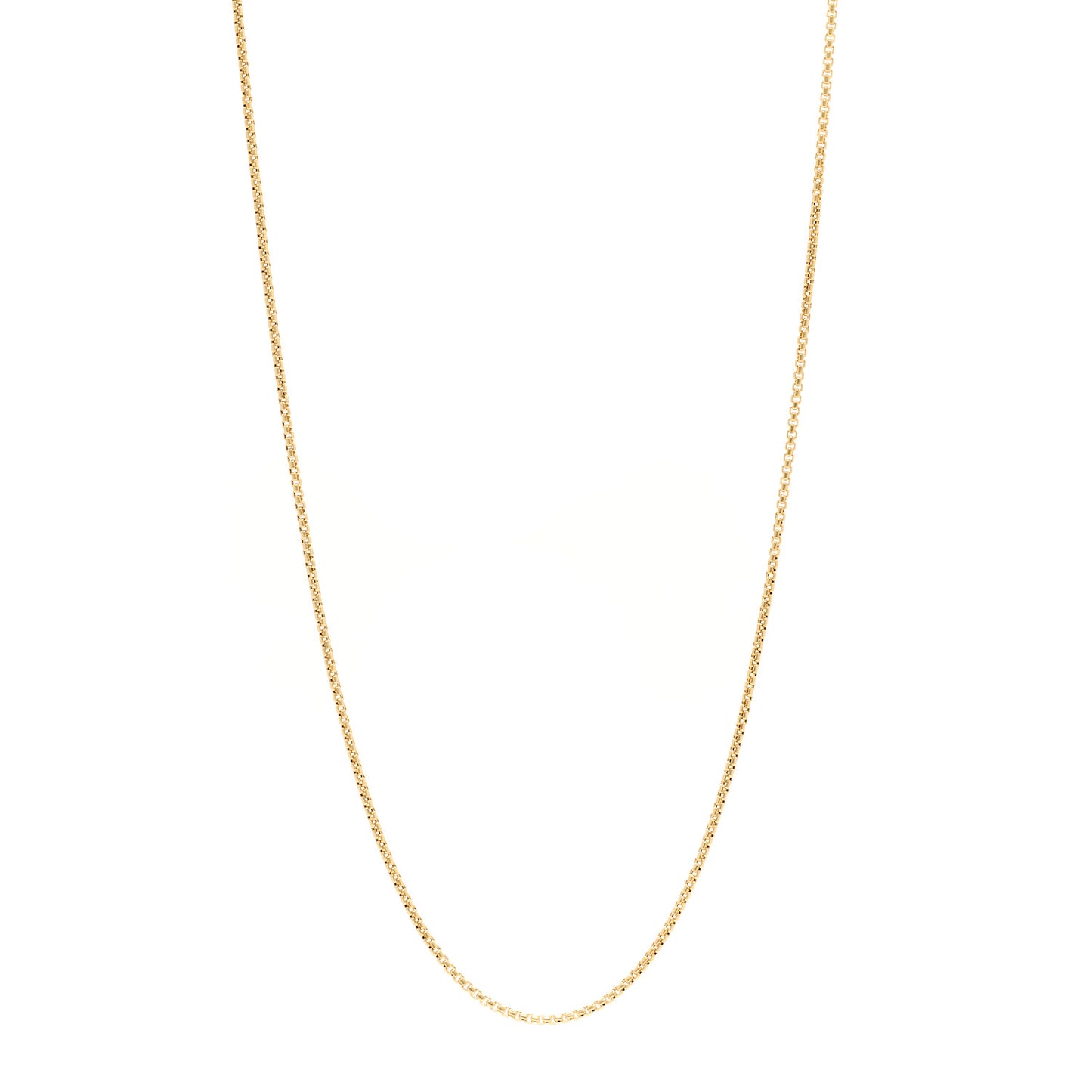 18K Yellow Gold 1.7mm Box Chain Necklace