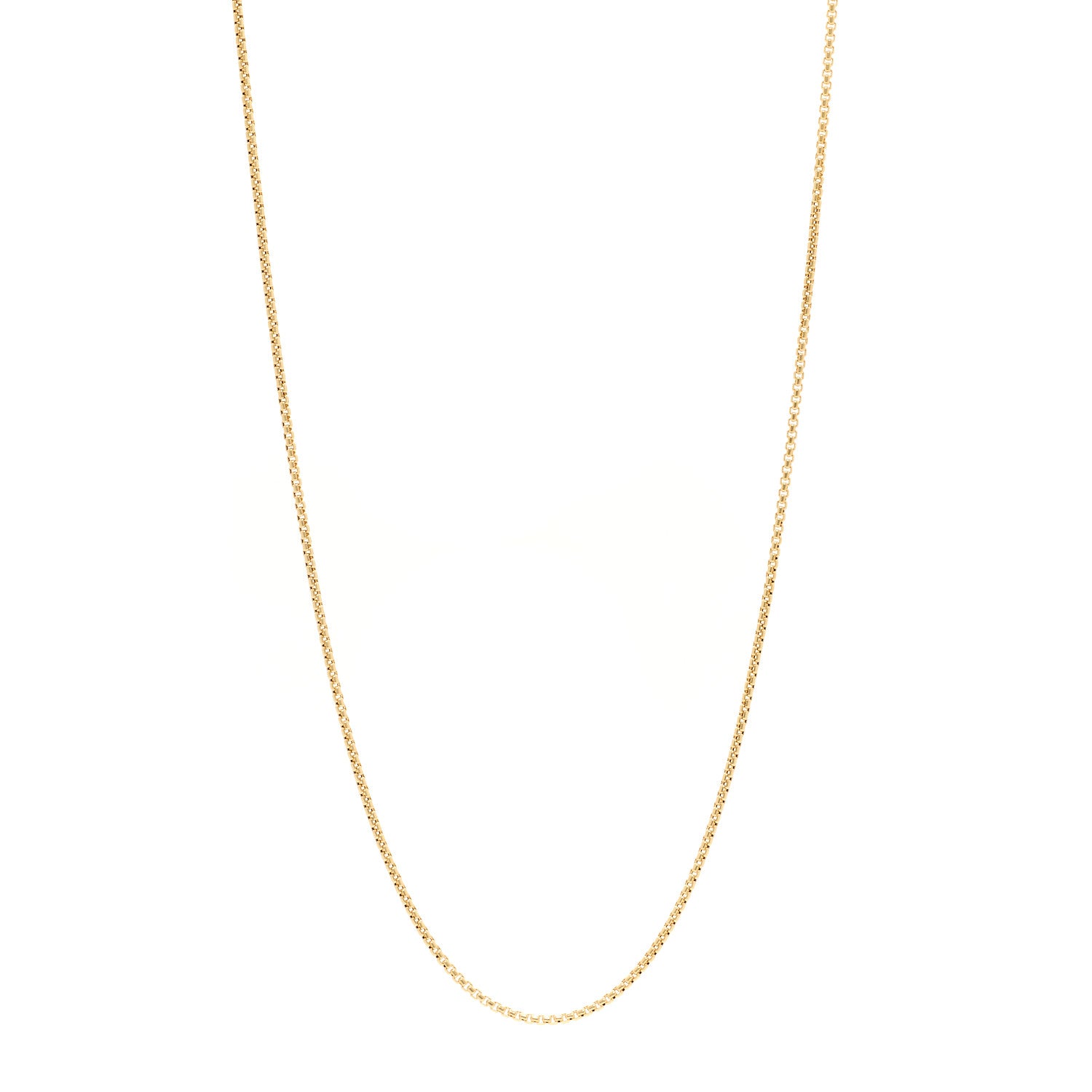 David Yurman 18K Yellow Gold 1.7mm Box Chain Necklace 1 of 4