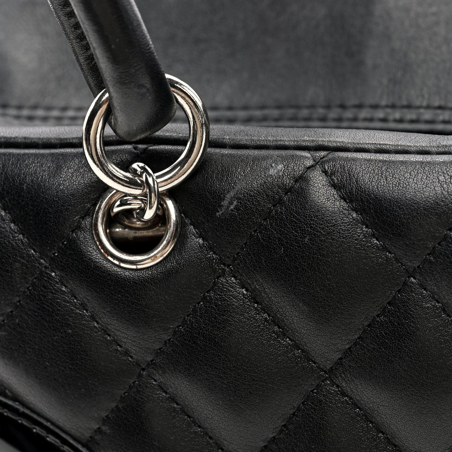 Chanel Calfskin Quilted Large Cambon Bowler Black 13 of 13