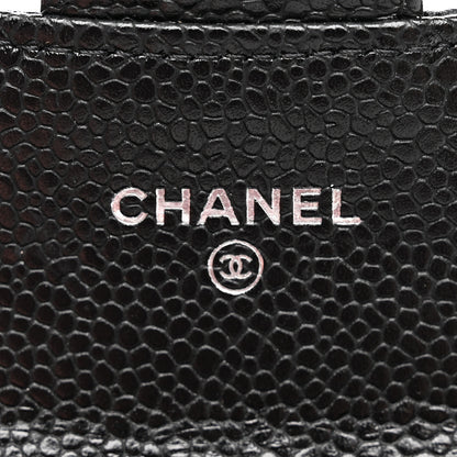 Chanel Caviar Quilted Flap Card Holder Wallet Black 6 of 9