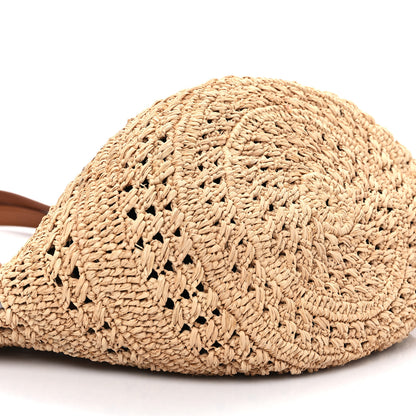 Saint Laurent Raffia Calfskin Small Panier Tote Naturel 8 of 11