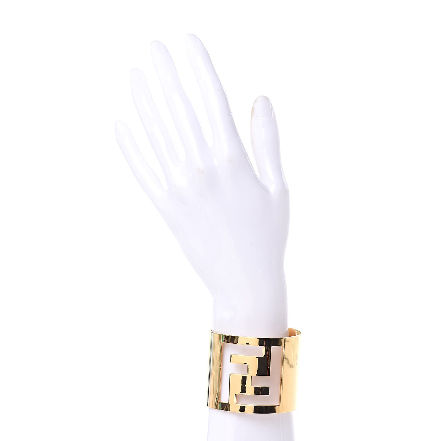 Metal FF Logo Cuff Bracelet Gold