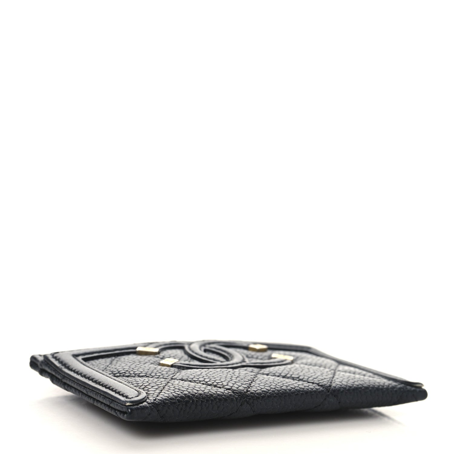 Chanel Caviar Quilted Filigree Card Holder Black 4 of 10