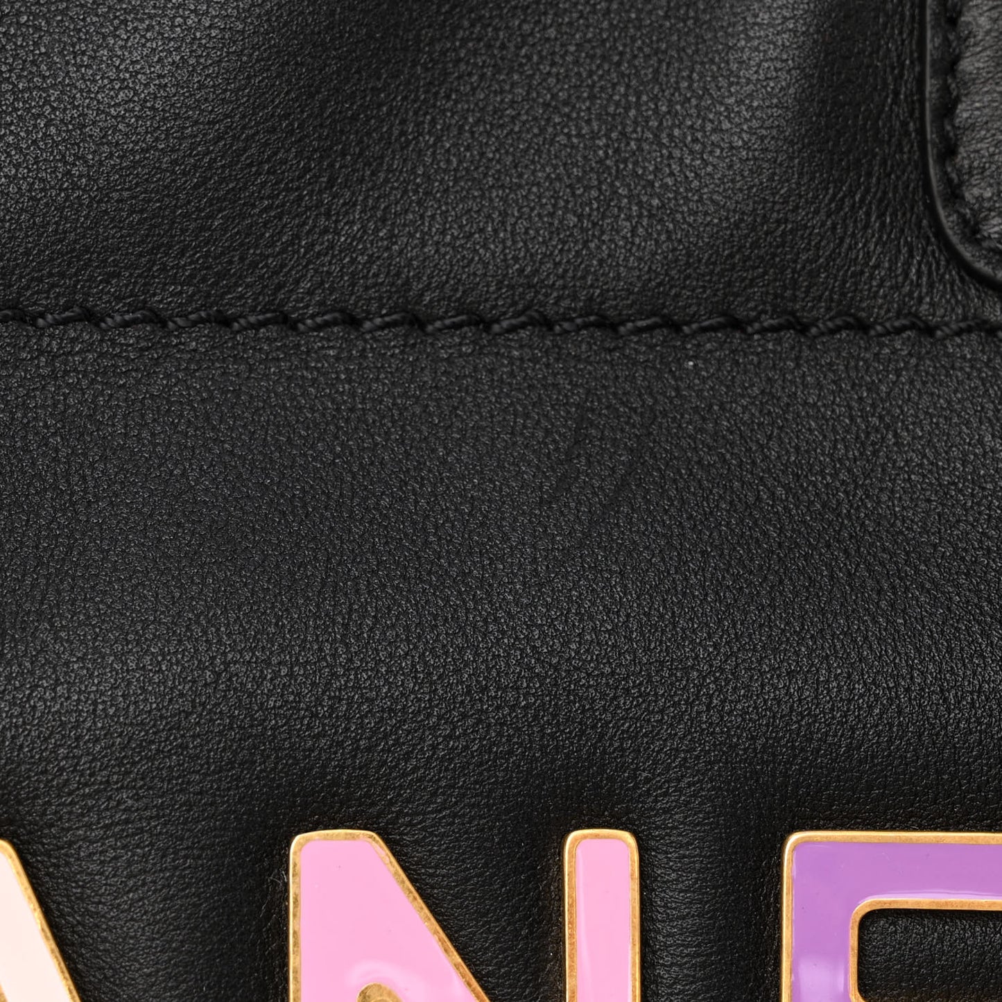 Calfskin Medium Deauville Tote Black Multicolor