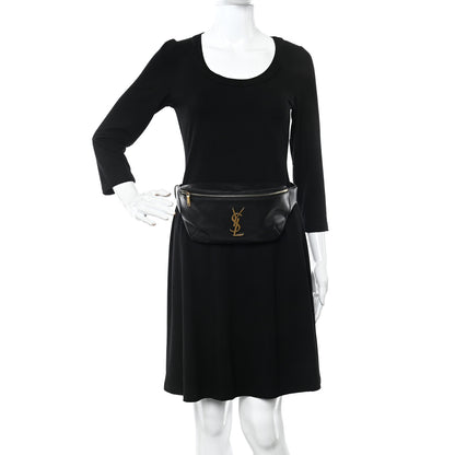 Saint Laurent Grain De Poudre Monogram Belt Bag Black 2 of 10