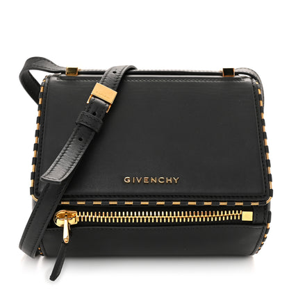Givenchy Calfskin Metal Trim Mini Pandora Box Crossbody Bag Black 1 of 10