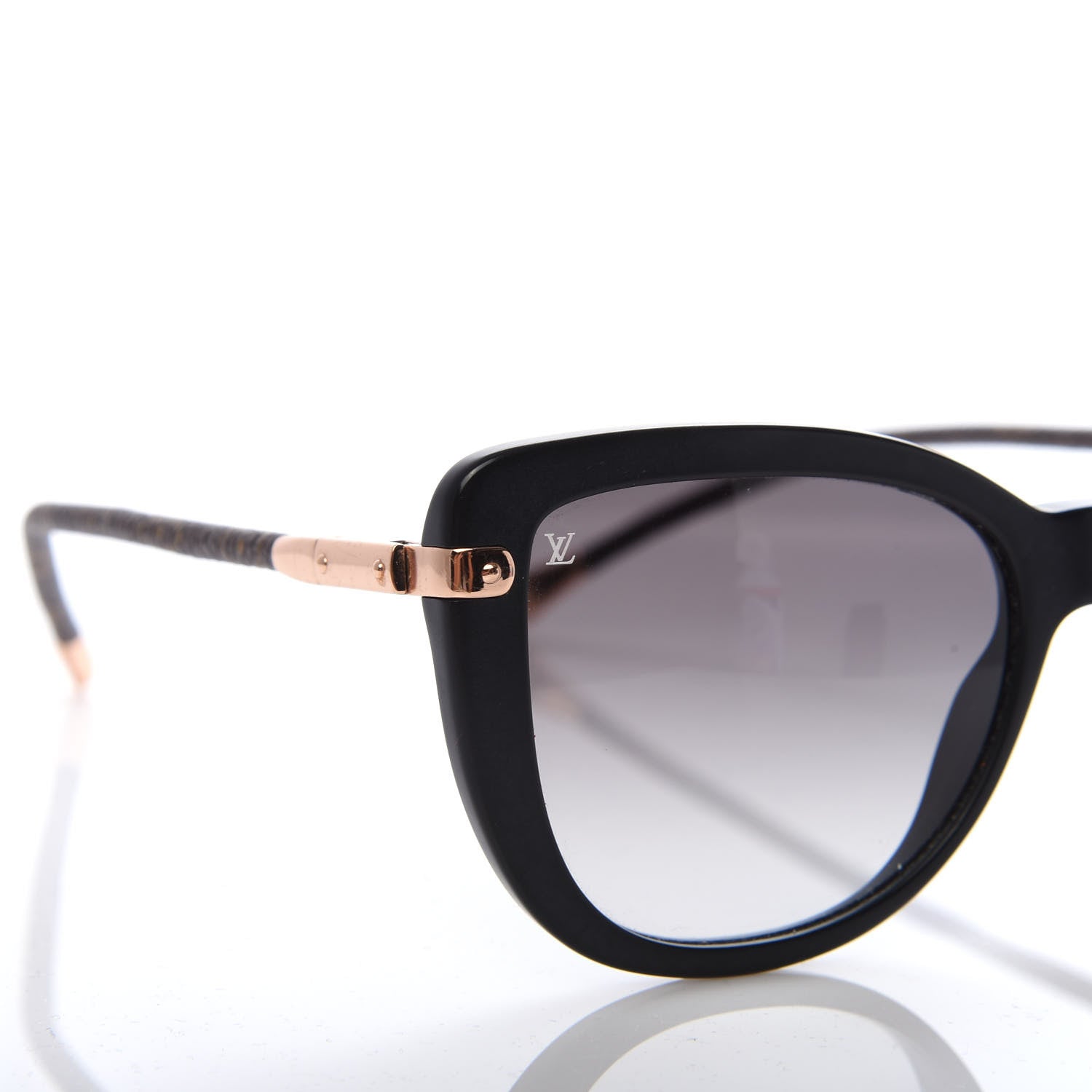 Louis Vuitton Monogram Acetate Charlotte Sunglasses Z0781E Black 6 of 9
