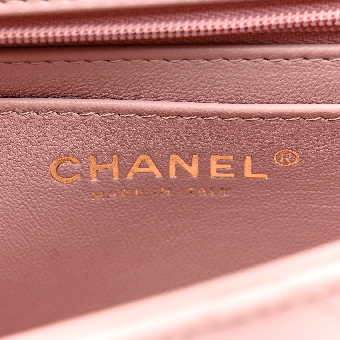 Lambskin Quilted Mini Top Handle Rectangular Flap Light Pink