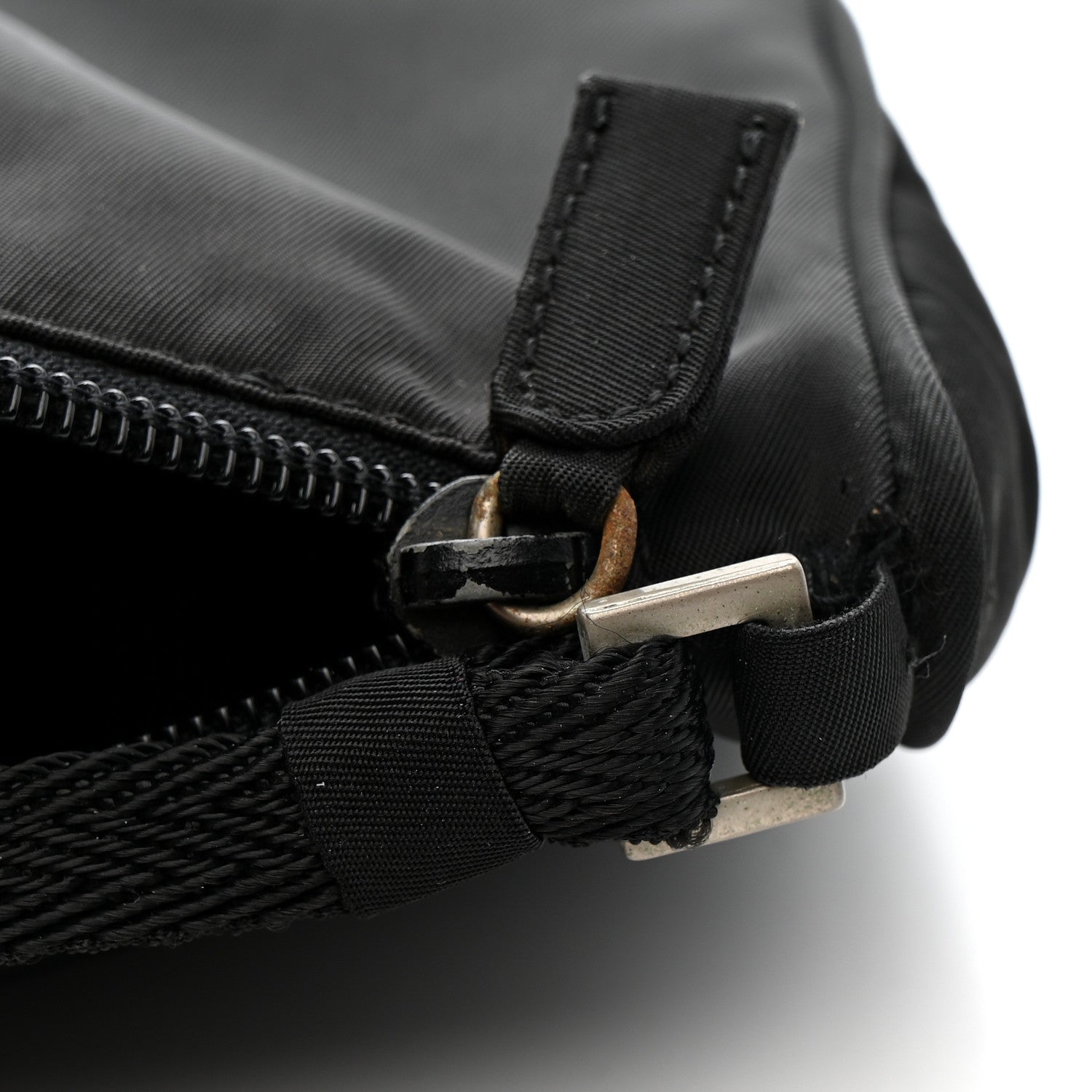 Prada Tessuto Nylon Pochette Bag Black 12 of 15
