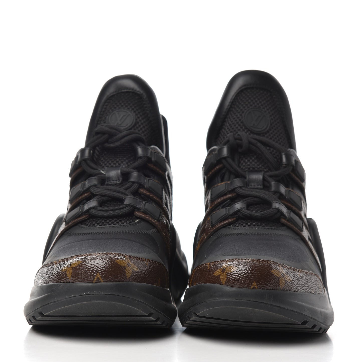 Calfskin Patent Monogram LV Archlight Sneakers 42 Black