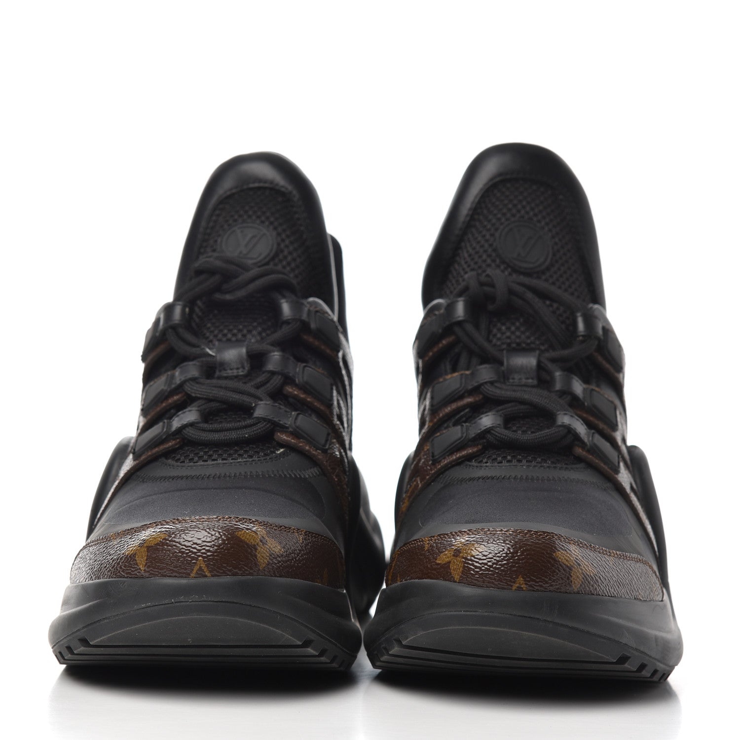 Louis Vuitton Calfskin Patent Monogram LV Archlight Sneakers 42 Black 2 of 20