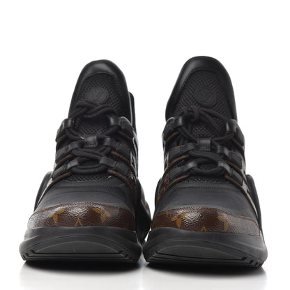 Louis Vuitton Calfskin Patent Monogram LV Archlight Sneakers 42 Black 2 of 20