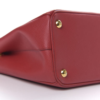 Prada Saffiano Small Galleria Double Zip Tote Cerise 5 of 8