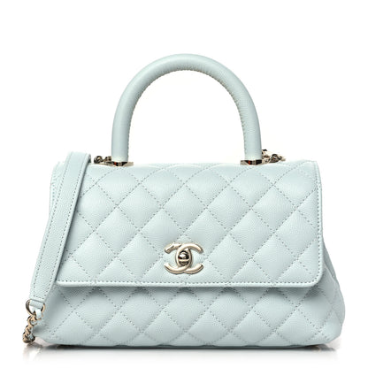 Chanel Caviar Quilted Mini Coco Handle Flap Light Blue 1 of 11
