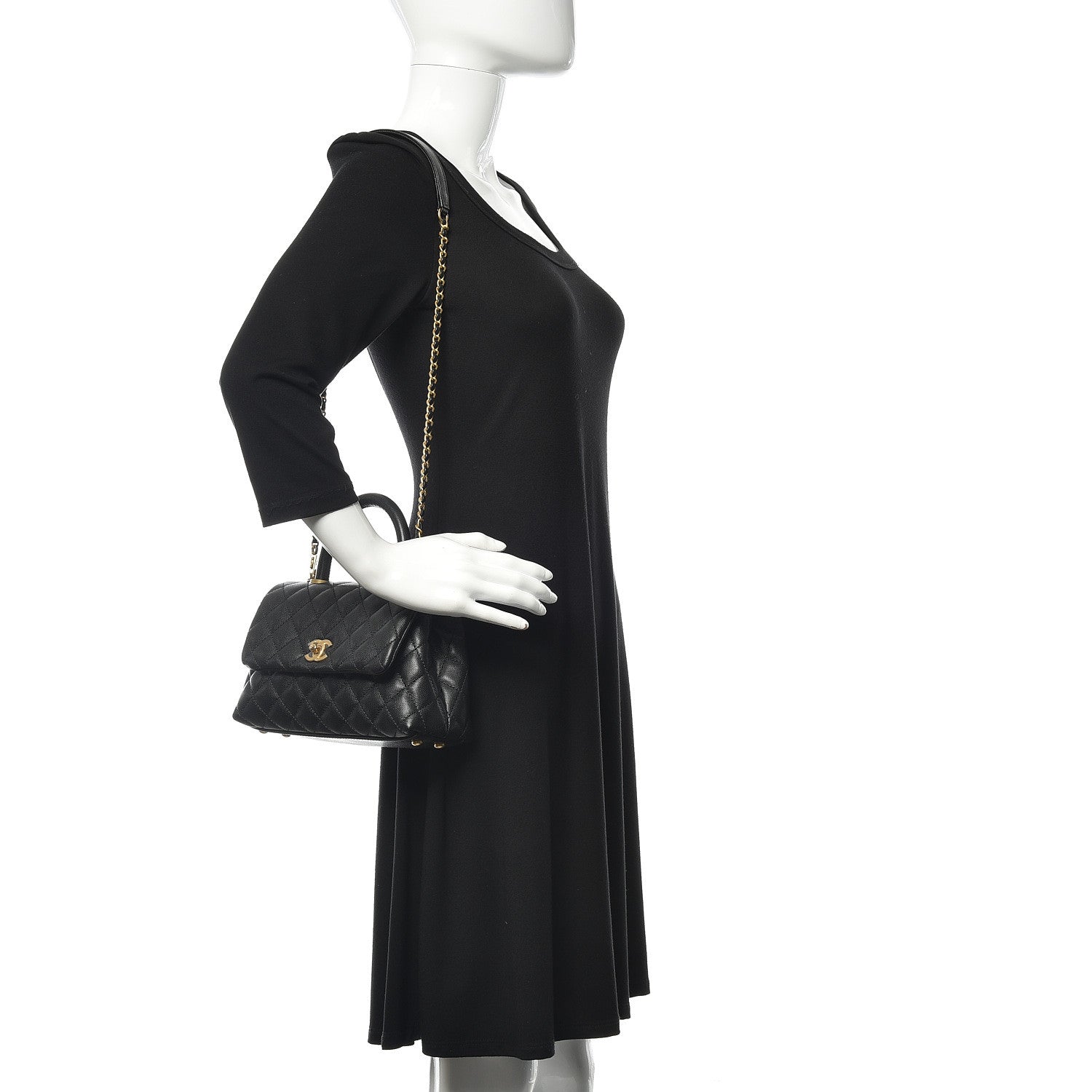 Chanel Caviar Quilted Mini Coco Handle Flap Black 2 of 11