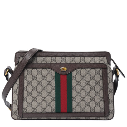 Gucci GG Supreme Monogram Web Medium Ophidia Shoulder Bag Beige New Acero 2 of 33