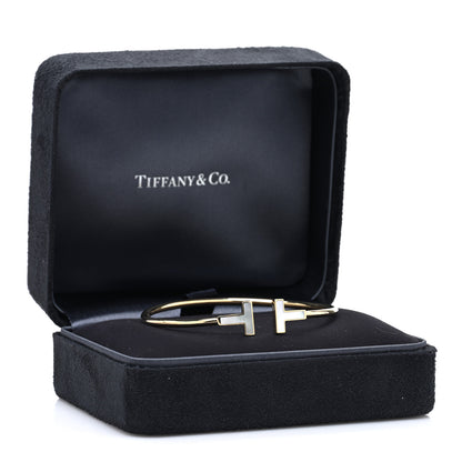 Tiffany 18K Yellow Gold Mother of Pearl T Wire Bracelet 4 of 4