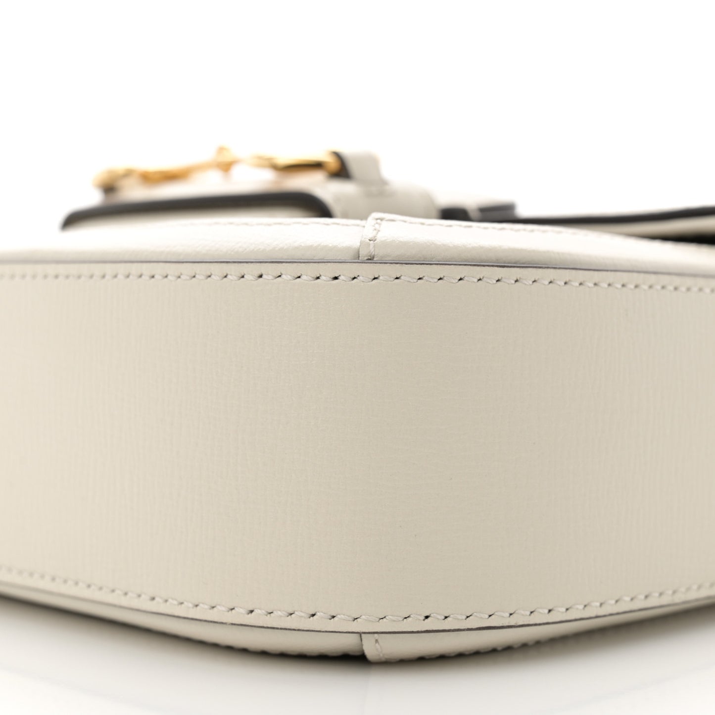 GG Supreme Monogram Web Mini Horsebit 1955 Shoulder Bag Beige Mystic White
