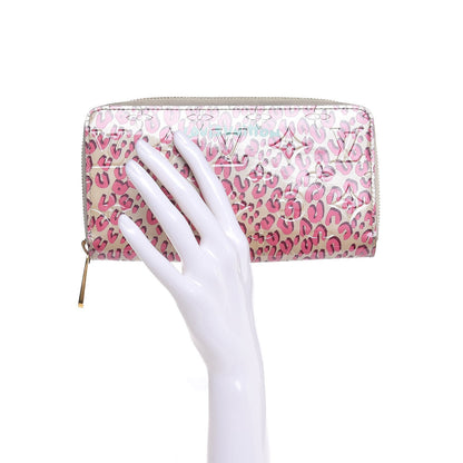 Louis Vuitton Vernis Leopard Zippy Wallet Blanc Corail 2 of 7
