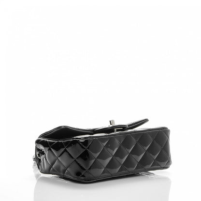 Chanel Patent Calfskin Quilted Mini Rectangular Flap Black 4 of 7