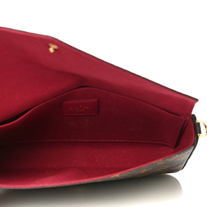 Louis Vuitton Monogram Pochette Felicie Chain Wallet Fuchsia 6 of 18