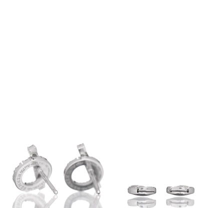 Hermes 18K White Gold Diamond Finesse Earrings 3 of 6