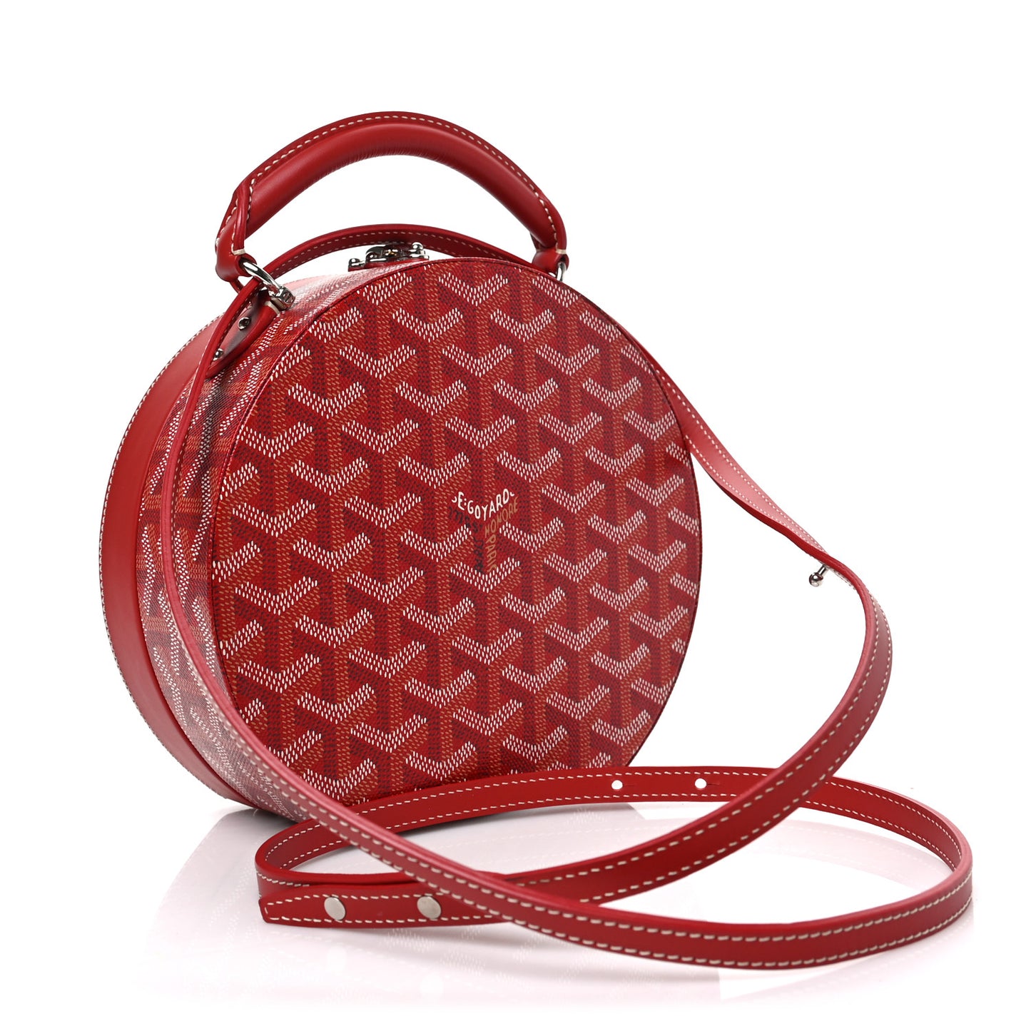 Goyardine Alto Hatbox Red