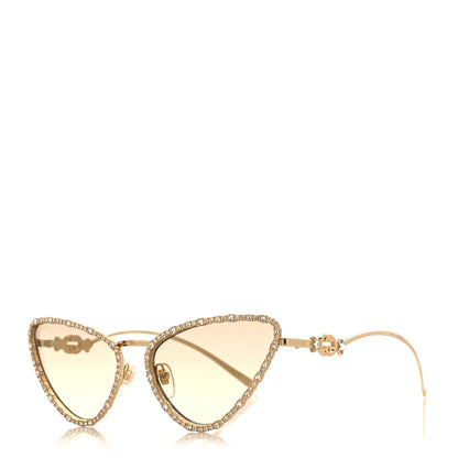 Gucci Crystals Cat Eye Sunglasses GG1569S Gold 1 of 9