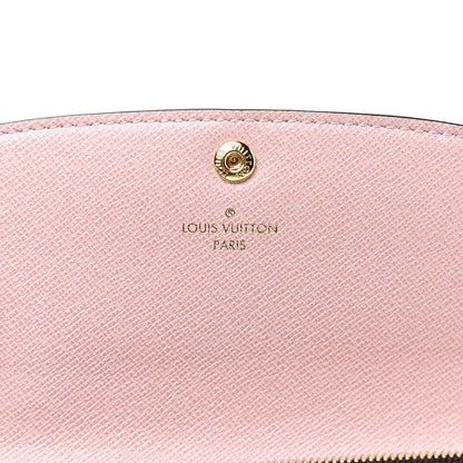 Louis Vuitton Damier Ebene Emilie Wallet Rose Ballerine 6 of 8