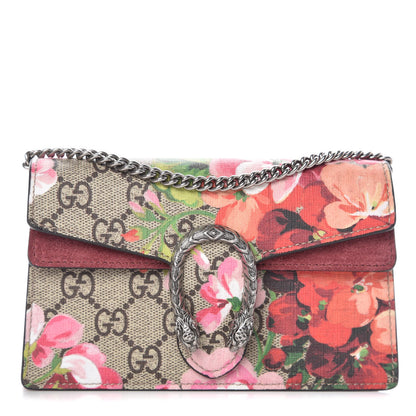 Gucci GG Supreme Monogram Blooms Super Mini Dionysus Shoulder Bag Beige Multicolor Dry Rose 1 of 9
