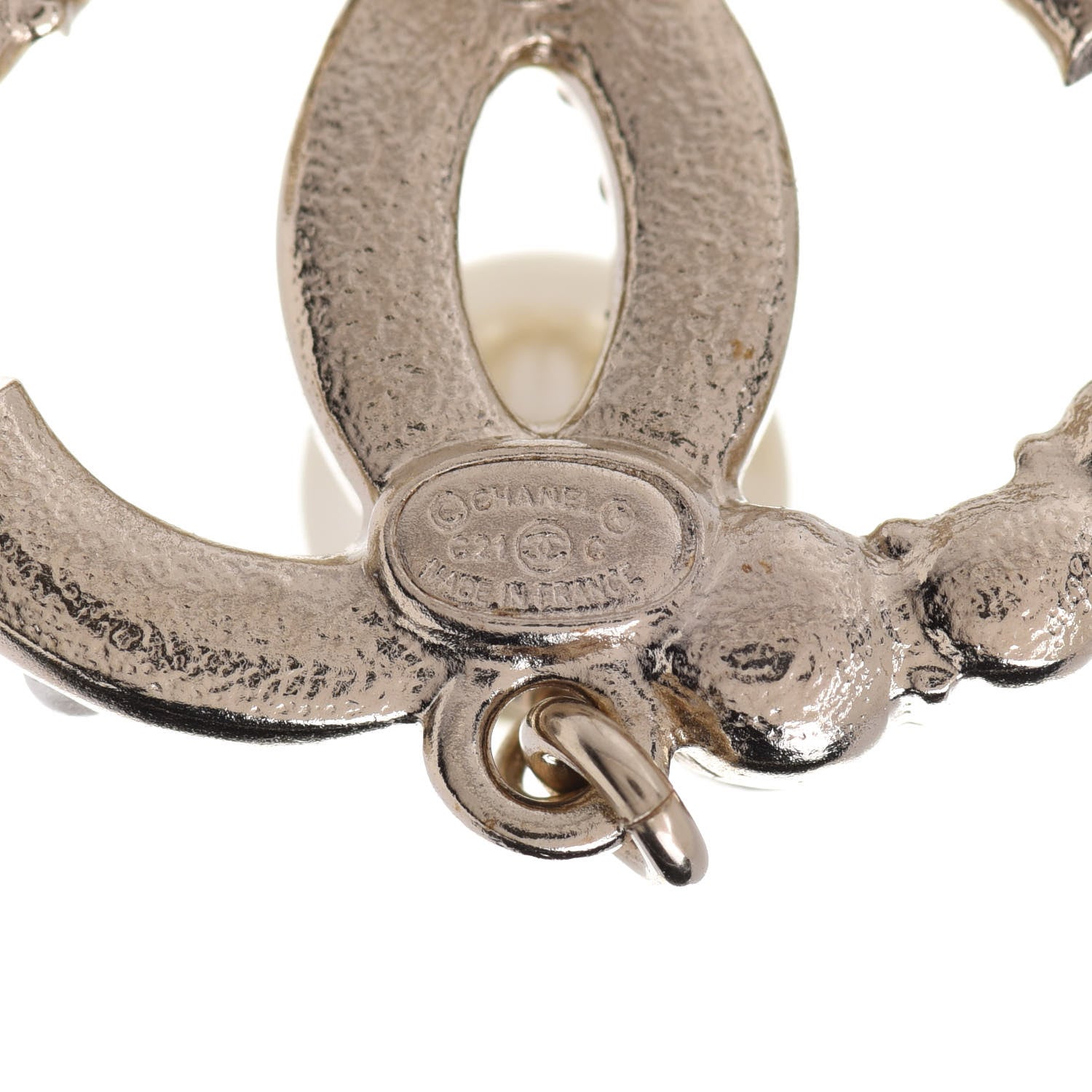 Chanel Crystal Pearl CC Drop Earrings Gold 4 of 5
