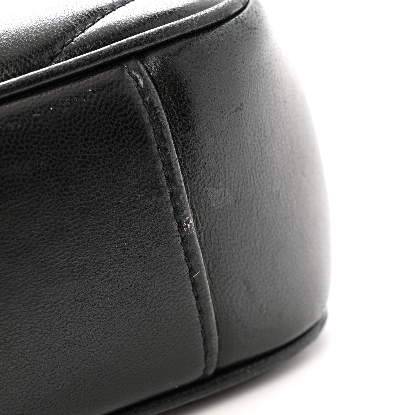 Lambskin Chevron Quilted Small Loulou Black