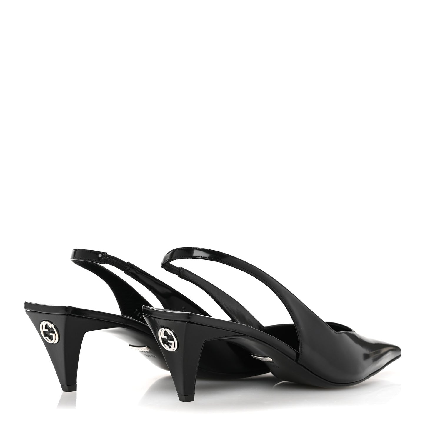 Nappa Mallory Pointed Toe Slingback Sandal 39.5 Black