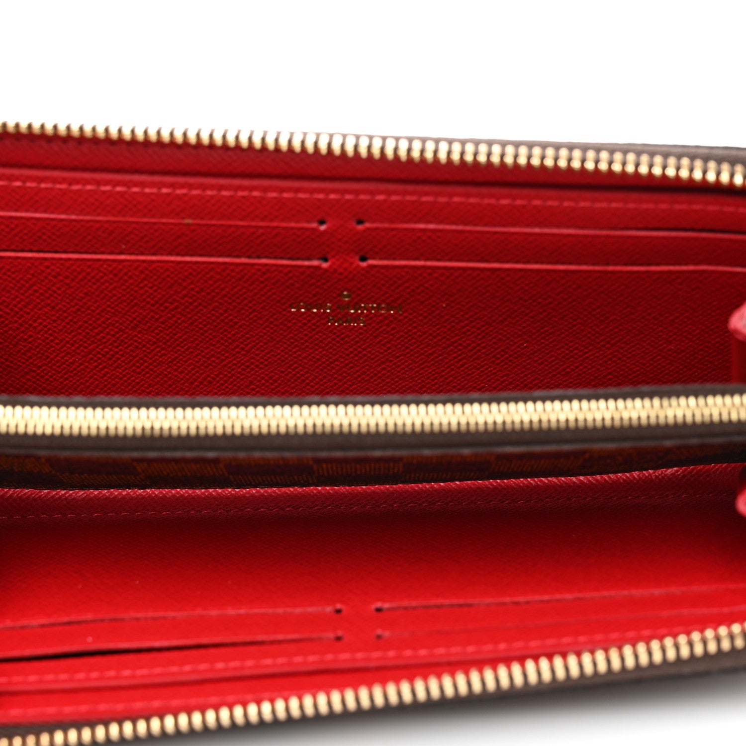 Louis Vuitton Damier Ebene Clemence Wallet Cherry 5 of 6