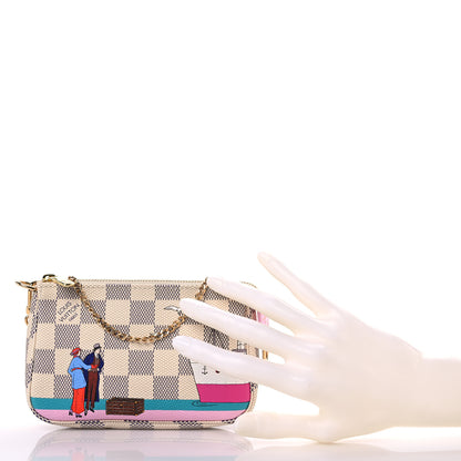 Louis Vuitton Damier Azur 2016 Christmas Animation Mini Pochette Accessories 3 of 10