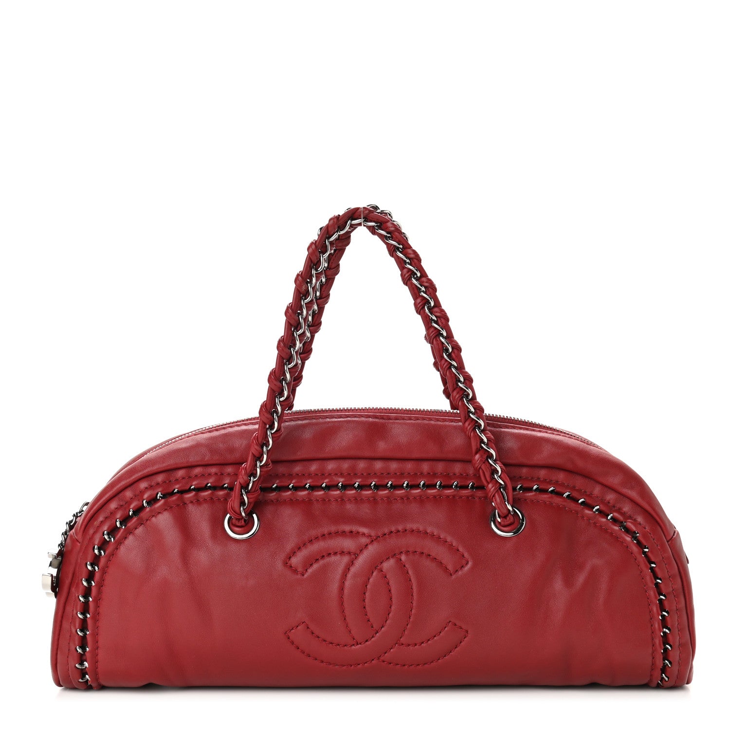 Louis Vuitton Smooth Calfskin Medium Luxe Ligne Bowler Red 1 of 10