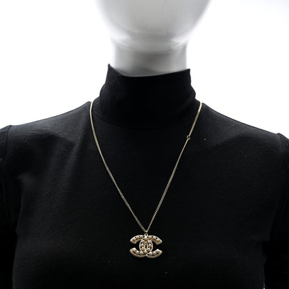 Chanel Pearl CC Pendant Necklace Gold 2 of 4