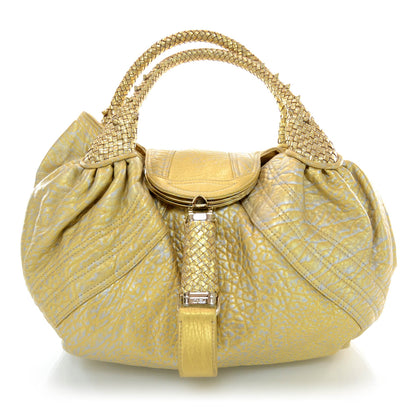 Fendi Nappa Nuvolata Bimetal Spy Oro Argento 1 of 8